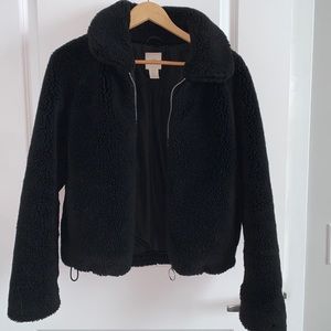 H&M Black Sherpa Jacket